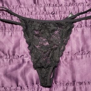Primark Black Lacy Thong